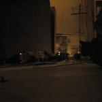 Headlights in the growing twilight