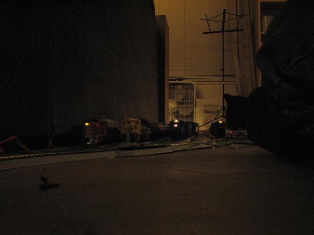 Headlights in the growing twilight