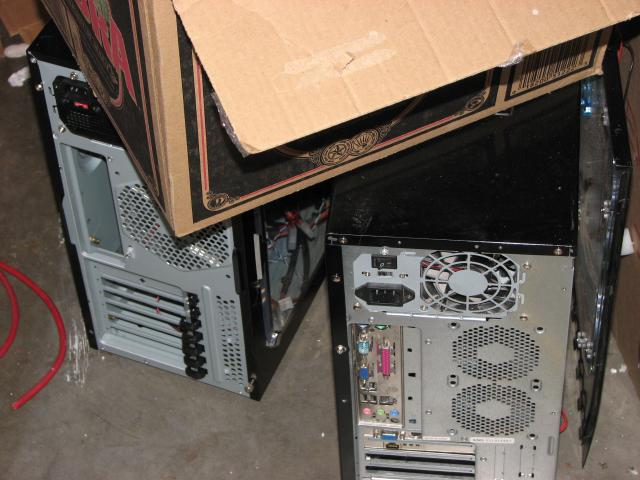 Extra systems - left is currently sans mobo, right is Ath64